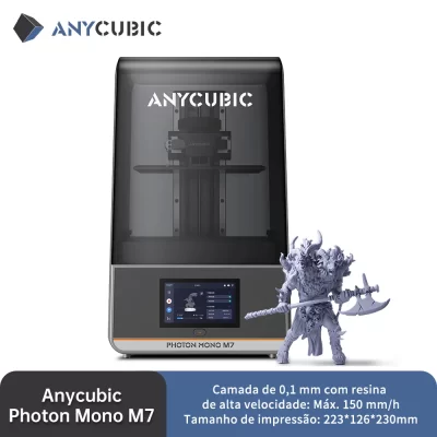 ANYCUBIC Photon Mono M7 14K Mono MSLA 3D Printer 10 ''14K LCD Resina 3D Printer Velocidade de até 150 mm/h Tamanho de impressão 223*126*230mm