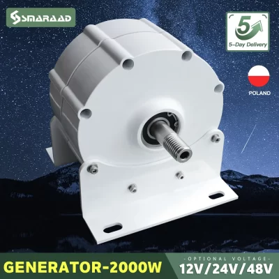 Gerador de Turbina Eólica, 2000W, 12V, 24V, 48V, 500 RPM, AC, DC Power, Dínamo Magnético, Hidro Alternador de Turbina de Água, Energia Livre