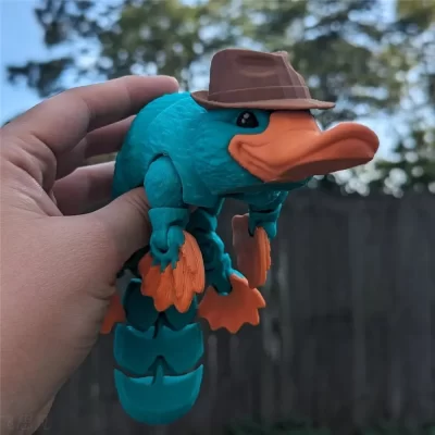 Estatueta articulada de ornitorrinco impressa em 3d, de alta qualidade, decoração de sala de estar, móvel, multiarticular para crianças engraçadas, brinquedo para presente