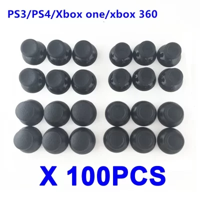 100 peças módulo de substituição de joystick analógico 3d tampa de cogumelo para sony ps4 playstation 4 5 ps5 xbox one / 360 capa de polegar