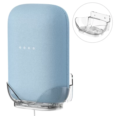 Para googleneest áudio suporte de montagem na parede claro suporte de mesa para casa inteligente alto-falante ninho áudio economia de espaço suporte de montagem na parede