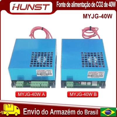 Hunst MYJG-40W fonte de alimentação a laser co2 110v/220v gerador a laser para máquina de gravação a laser 40w