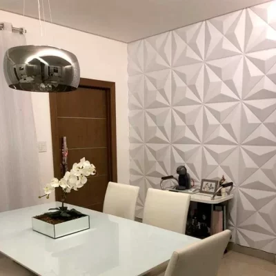 Kit 10 Placas PVC 3D Decorativas de Parede 25 x 25 cm