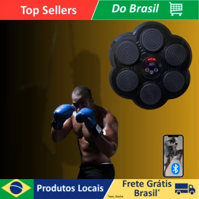 Smart Boxe Máquina De Soco Com luva De Boxe Inteligente Música Bluetooth Alvo De Parede Para Casa Treino
