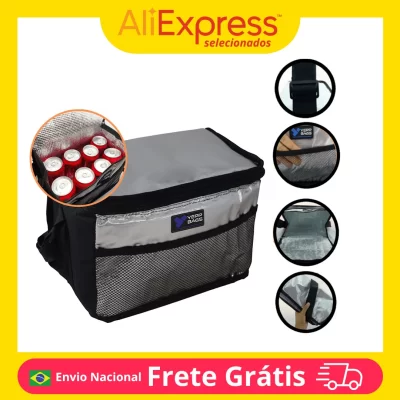 Bolsa Lancheira Térmica 7/24 Litros Sacola Transversal Compacta Prática Isolamento Térmico Armazenamento Alimentos Viagem
