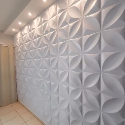 Kit 40 Placas PVC 3d Revestimento De Parede Decorativa 25 cm