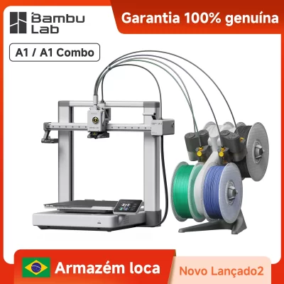 Bambu Lab A1 Combo 3D Printer with AMS Lite 500mm/s Ultra-Fast Printing Auto Leveling Robust Direct Extruder Engineer Filaments