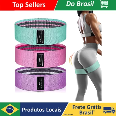 Kit 3 Fxas Elástica de Resistência para ioga Pilates Treino Academia- Entrega Rapido