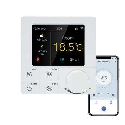 Qiumi Smart Wifi Botão Colorido Termostato Controlador de Temperatura de Ar Condicionado Funciona com Alexa Google Home