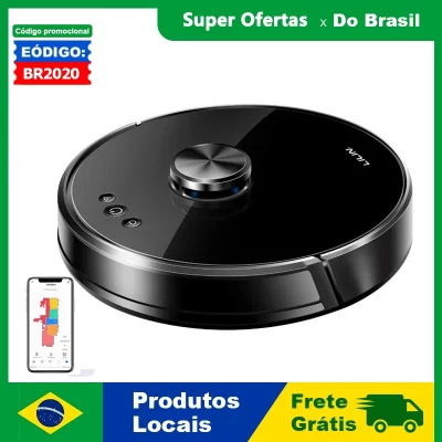 ( Código promocional: BR2020) Robô aspirador de pó Liectroux / LILIN XR500,Sistema Lidar Laser LDS, vários andares mapas, zona de limpeza, área restrita configuração para casa tapete lavagem,Voz em português,6500pa