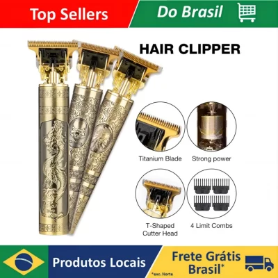DAFUSHOP Maquina de Barbear cortar cabelo Aparador Profissional barbeador acabamento Sem Fio Portátil