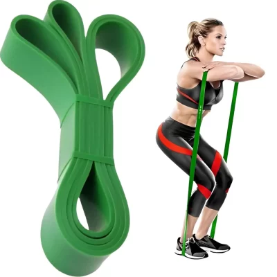 Exercitador Elástico 2 Metros Super Band Verde Para Exercícios e Academia Musculação - Marblue