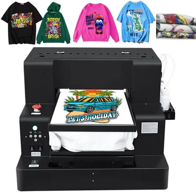 Impressora DTG para roupas e bolsas têxteis, máquina de impressão, impressoras DTF, A3, XP600