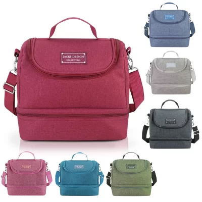 Bolsa Térmica Lancheira P/ Marmita 2 Compartimentos Academia Fitness