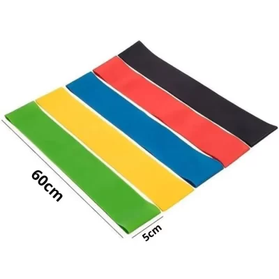 Kit Band Elástica para Exercícios Academia Ginástica em casa