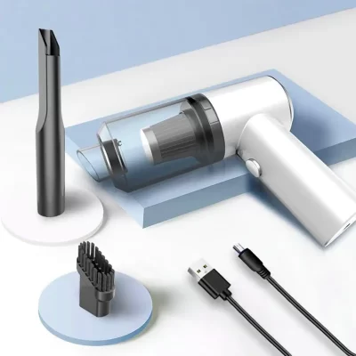 Mini aspirador portátil, poderoso, recarregável, carro e casa USB