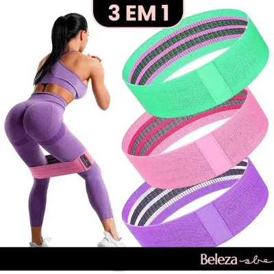 Kit 3 Faixas Elásticas De Exercício Hip Resistance Bands Para Malhar em Casa Prático Conveniente Frete grátis