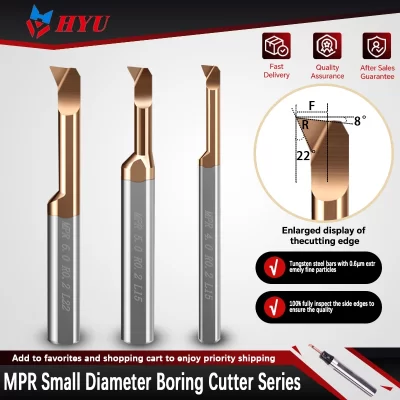 Hyu mpr cortador chato para chato revestido de carboneto mini torno interno ferramenta de torneamento cópia pequeno buraco liga de aço de tungstênio