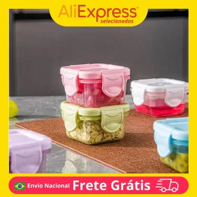 Mini Recipientes De Armazenamento De Alimentos, Tampas À Prova De Vazamento, Recipientes De Molho De Condimento, Recipientes De