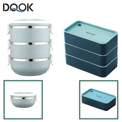 Lancheira térmica portátil de aço inoxidável para crianças, escola, micro-ondas, lancheira térmica, salada, frutas, recipiente de comida