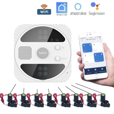 Wi-fi temporizador de rega inteligente controlador de irrigação do jardim válvula de água temporizador de irrigação sistema de rega inteligente temporizador de água wi-fi