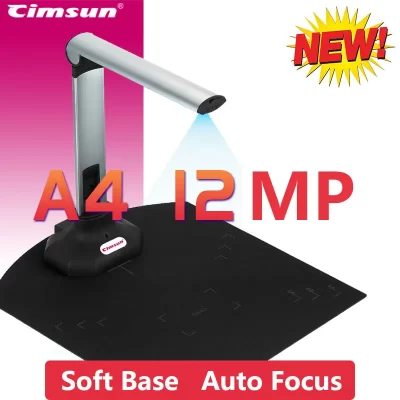 Soft Base Livro Document Camera, Software Inglês para Escritório, Escola, Banco, Hospital, Livro, T1280, 12 Mega-Pixel Camera, Tamanho HD, A4