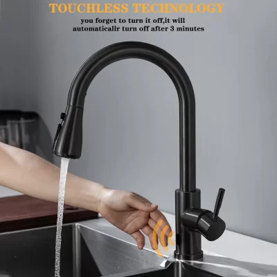 Inteligente touchless torneiras de cozinha guindaste para sensor torneira água da cozinha misturador pia girar touchless torneira sensor misturador água