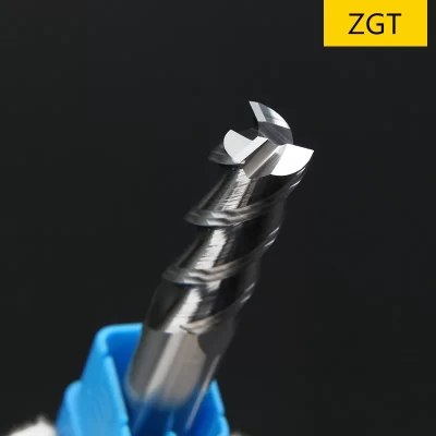Zgt alumínio cobre cortador de madeira fresas hrc50 3 flauta cnc fresa ferramentas fresa aço tungstênio fresa fresa 4mm 6mm 8mm 10mm