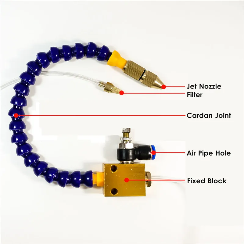 Sistema de pulverização da lubrificação do resfriamento para tubulação de ar 8mm, broca de torno cnc - Image 3