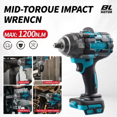1200n.m chave profissional de impacto de torque médio 20v bateria de lítio elétrica sem fio de alta velocidade ferramentas elétricas de reparo de caminhão de carro
