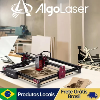Entrega rápida de alta potência algolaser kit diy mini 5w/10w com bocal de assistência ar wifi ferramentas escultura em madeira máquina cnc para trabalhar madeira