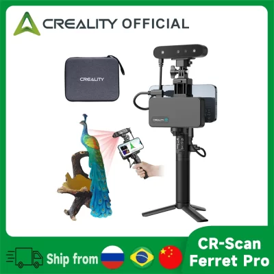 Creality CR-Scan Ferret Pro WiFi 3D Scanner Actualizar Portátil Portátil Anti-shake Rastreamento 0,1mm Acuracy Digitalização rápida a cores de 24 bits Escanagem sem fio para iOS Android