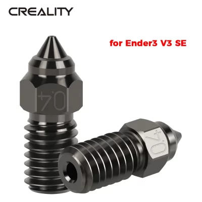 Bicos de aço endurecido creality para ender3 v3 se bocal de alta velocidade 0.4mm para peças de impressora 3d de alta temperatura para kit hotend