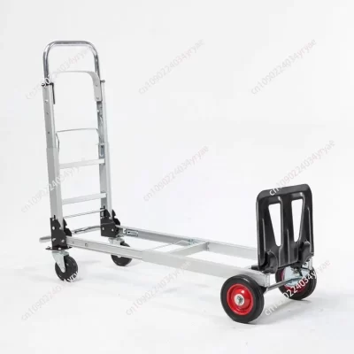 Carga 200kg carrinho dobrável caminhão de mão resistente carrinho dobrável vagão carrinho de bagagem pequeno carrinho de entrega carrinho de mão plano