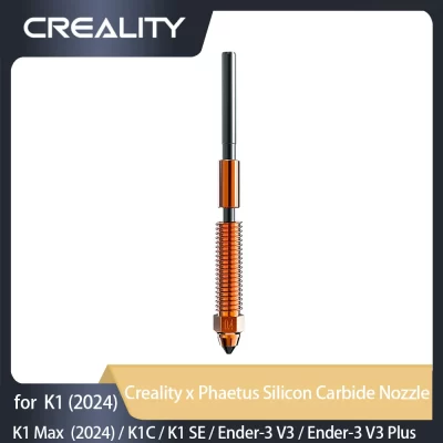 Creality x phaetus bico de carboneto de silício 1 peça para k1 (2024) /k1 max (2024)/k1c/k1 se/Ender-3 v3/Ender-3 v3 plus peças de impressora 3d