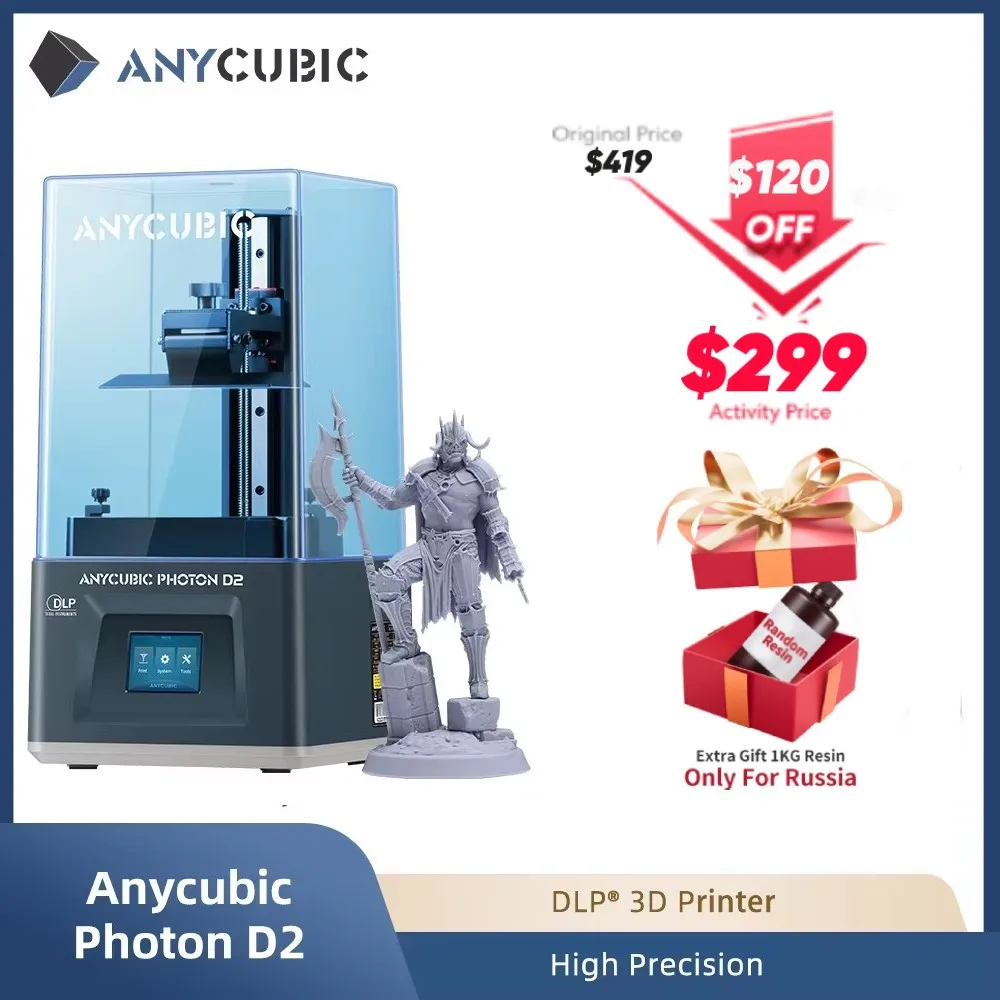 ANYCUBIC DLP SLA LCD Resina Impressora 3D Photon Mono 2, X 6Ks, M5s Pro, 14K M7 Pro, M3 Max, D2, Wash and Cure 3, 3 Plus, Max - Image 2