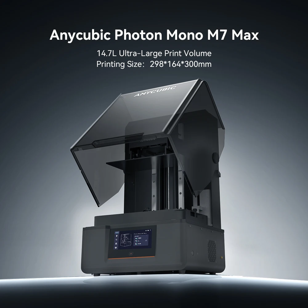 Pré anycúbico photon mono m7 max lcd impressora 3d com liberação inteligente de 13.6 "2.0 tamanho de impressão de controle de precisão 298*164*300mm