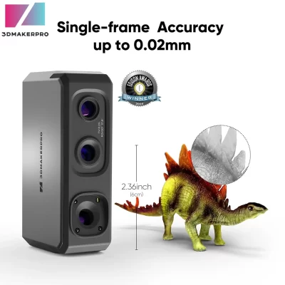 Scanner 3D portátil portátil para impressão 3D, 3DMakerpro Seal Lite, impressão 3D com lentes anti-agitação, Win10, MacOS