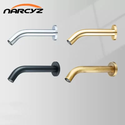 Torneira Sensor Automático de Parede, Torneira para Bacia Médica, Auto Água Quente e Fria, Inclui Bico de Mangueira, Novo, XR8856