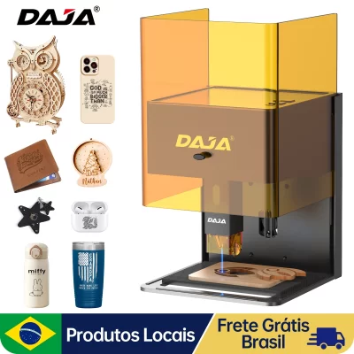 Daja dj6 pro gravador a laser portátil capa de segurança corte máquina gravura negócios para metal jóias madeira acrílico vidro couro
