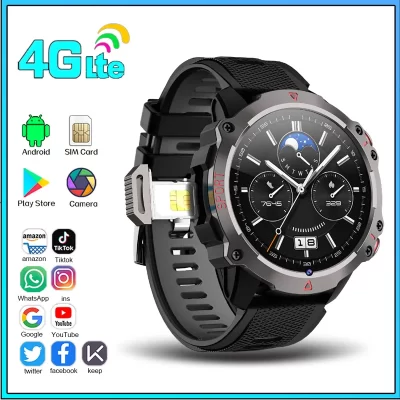 4g lte relógio inteligente 1.5 "gps hd câmera wifi 4g cartão sim robusto 16gb-rom jogar loja app download masculino feminino android smartwatch 2025