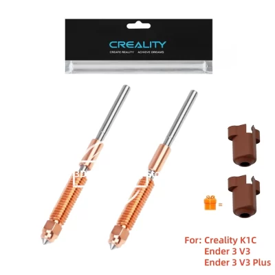 Bico Creality K1C 0,4 mm 2 peças, bico de troca rápida Unicorn, para impressoras 3D Creality K1 Max/Ender 3 V3 Plus/3 V3/3 V3 SE KE