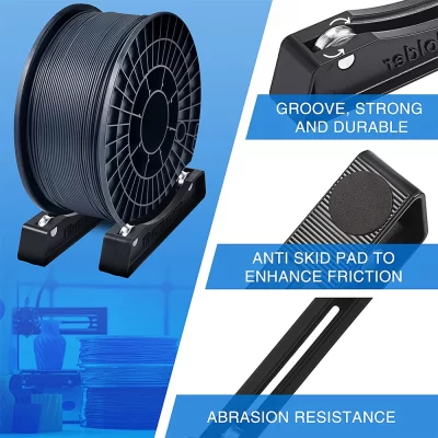 Assento fixo para carretel de filamento impressora 3d, abs, pla, petg, material de impressão, bandeja, preto