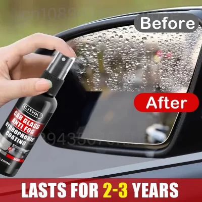 Spray de água anti-chuva para vidro de carro, repelente nano revestimento hidrofóbico, agente à prova d'água, remoção de filme de óleo, agente de filme de vidro automático