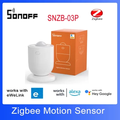 Sensor de movimento SONOFF SNZB-03P Zigbee 110 ° Aecurity para casa inteligente funciona com ZBBridge-P/ZBDongle-E/NSPanel Pro/iHost via aplicativo eWeLink