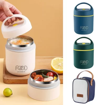304 aço inoxidável vácuo térmica lancheira, aquecedor de alimentos, copo de sopa, recipientes térmicos, Bento Box, lancheira isolada para estudantes