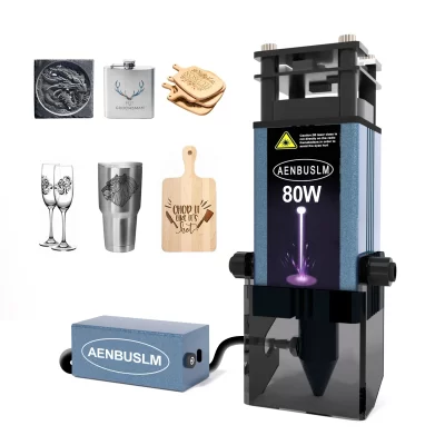 Máquina Gravadora Para Madeira CNC AENBUSLM Cabeça De Gravação, Ferramentas De Corte, Kits De Assistência De Ar, Módulo Laser 40W, 24V, 450nm