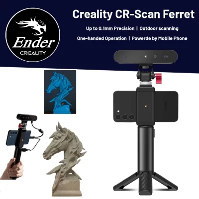Creality 3D Scanner CR-Scan Furão para impressão e modelagem 3D Scanner portátil portátil com 30 FPS Quick Scan Precisão de 0,1 mm