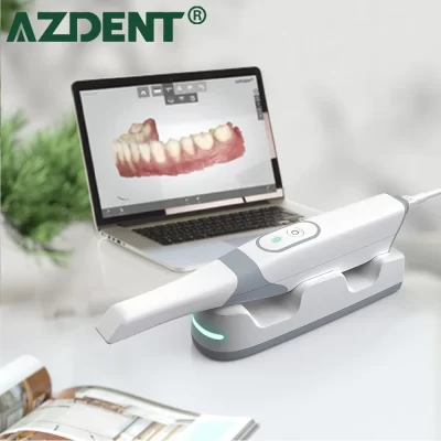 Scanner intraoral 3D AZDENT Dental com software Cor real CAD/CAM Sistema lateral de cadeira 3D Scanner dental