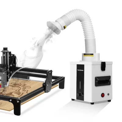 Purificador de fumaça a laser extrator de fumaça 50W com filtros de 3 estágios para máquina de gravação a laser Máquina CNC para uso em reparo de soldagem
